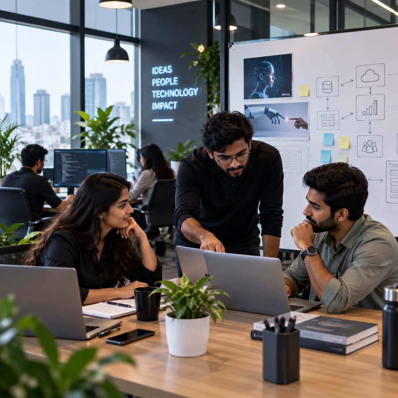 FreshCodes engineers in a planning session